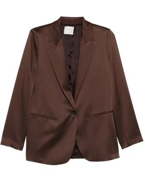 forte_forte Single-Breasted Jacket - Brown