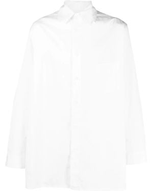 Yohji Yamamoto Long-Sleeve Cotton Shirt - White