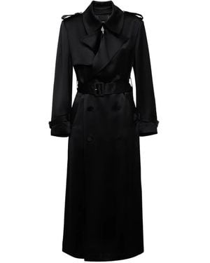 Jonathan Simkhai Alvida Belted Double-Breasted Trench Coat - Black