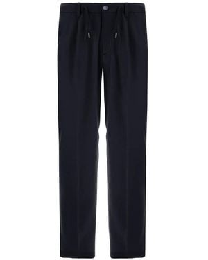 Herno Pantaloni Impermeabili Con Pieghe - Blu