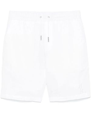 Billionaire Logo-Embroidered Shorts - White