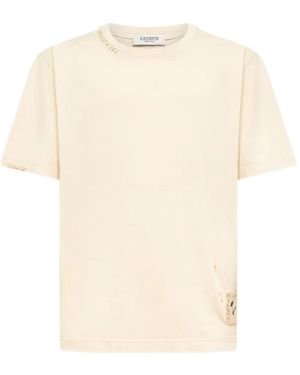 Laneus T-Shirt Ample À Effet Usé - Natural
