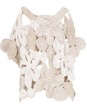 Antonelli Jersey Con Motivo Floral - Blanco