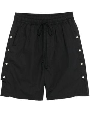 Thom Krom Press-Stud Drawstring Shorts - Black