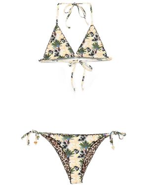 Anjuna Bikini Con Motivo Floral - Blanco