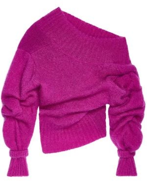 Dries Van Noten Jersey con cuello asimétrico - Rosa