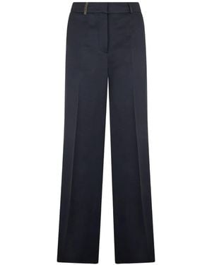 Peserico Pressed-Crease Trousers - Blue