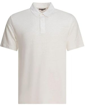 Vince Polo de lino de manga corta - Blanco