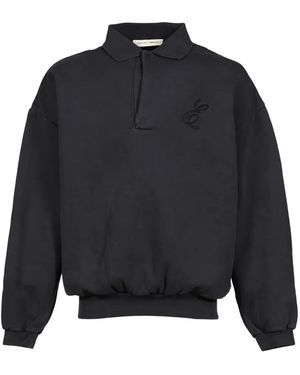 Essentials Logo-Embroidered Sweatshirt - Blue