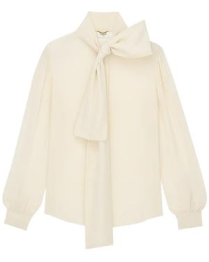 Saint Laurent Lavallière Blouse - White