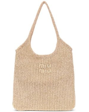 Miu Miu Ivy Shoulder Bag - Natural