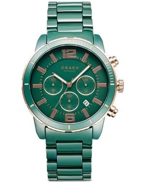 Obaku Falk 44Mm Watch - Green