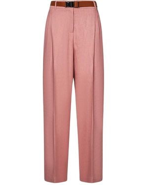 Max Mara Broek Met Geplooid Detail - Rood