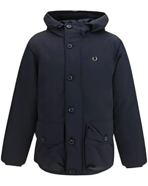 Fred Perry Veste Matelassée À Poches Plaquées - Blue