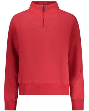 North Sails Quarter-Zip Cotton Jumper - Red