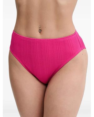 MICHAEL Michael Kors Bas De Bikini En Maille Côtelée - Pink