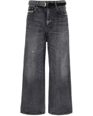 Sacai Vaqueros Beyondxx Con Cinturón - Gris