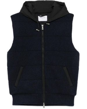 Gran Sasso Quilted Hooded Gilet - Blue