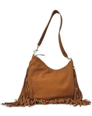 Avenue Yanah Fringe-Trim Shoulder Bag - Brown