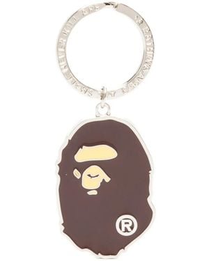 A Bathing Ape Ape Head Keyring - White