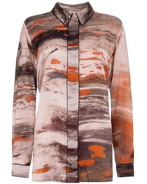 ROKSANDA Leonara Brush-Print Shirt - Pink