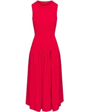 Simon Miller Yanez Midikleid aus Popeline - Rot