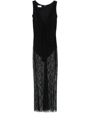 Vestiaire d'un Oiseau Libre Midi-Jurk Met Kant - Zwart