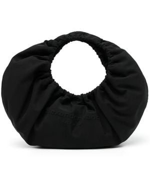 Alexander Wang Medium Crescent Ruched Shoulder Bag - Black