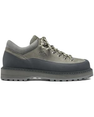 Diemme Cornaro Lace-Up Leather Trainers - Grey