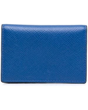 Smythson Porte-Cartes À Plaque Logo - Bleu