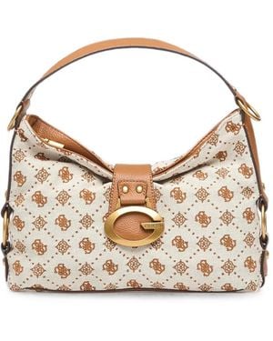 Guess Camden Large Shoulder Bag - Natural