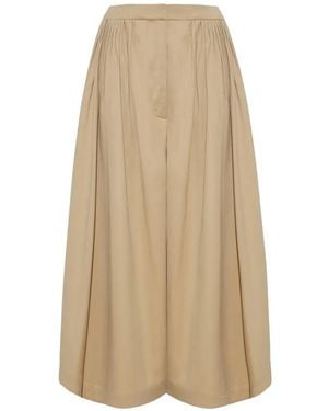 Adam Lippes Athena Pleated Palazzo Pants - Natural