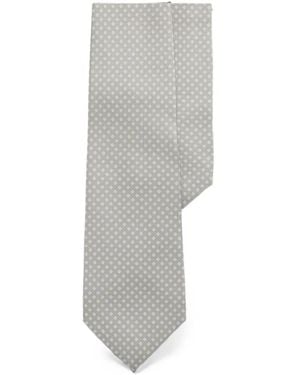 Ralph Lauren Diamond-Patterned Silk Tie - Grey