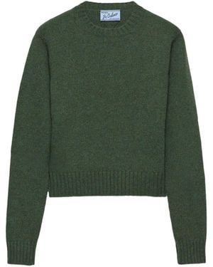 Prada Gerippter Re-Cashmere Pullover - Grün