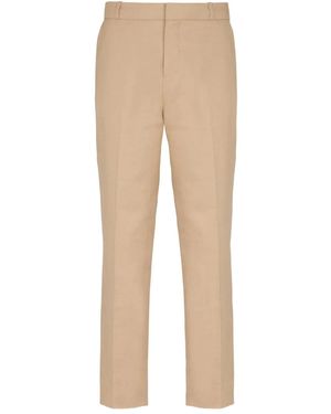 Balmain センタープレス パンツ - ナチュラル