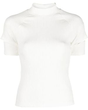Helmut Lang Top Con Aberturas - Blanco