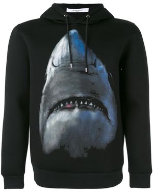 Givenchy Shark Print Hoodie - Black