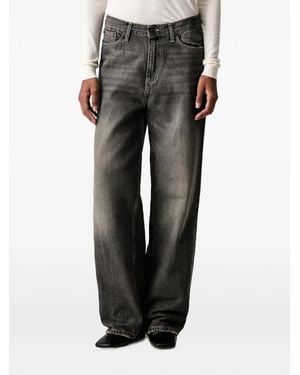 ViCOLO Faded Wide-Leg Jeans - Grijs