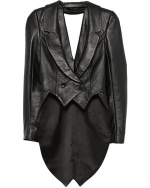 MITILIANE COUTURE Double-Breasted Tailcoat Jacket - Black