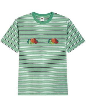 HOMMEGIRLS X Fruit Of The Loom Striped T-Shirt - Green