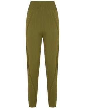 Alberta Ferretti Perforated Knitted Pants - Green