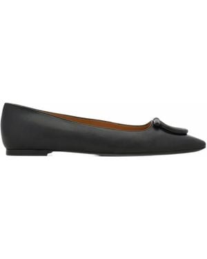 Ferragamo Tonal Maxi Gancini Ballet Flat - Black