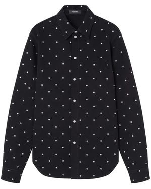 Versace Cielo Stellato デニムオーバーシャツ - ブルー