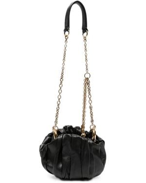 Chloé Plissé Pleated Shoulder Bag - Black