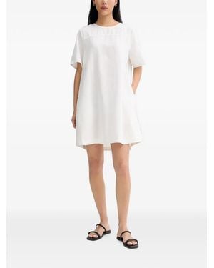 Marc O' Polo Tie-Back Shift Mini Dress - White