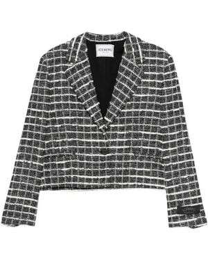 Iceberg Check Woven Jacket - Black