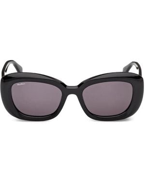 Max Mara Eyewear Rectangle-Frame Sunglasses - Black
