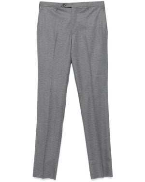 Rota Mélange-Effect Chino Pants - Gray