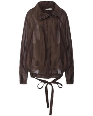 ili node Xyrus Tie-Fastening Jacket - Brown