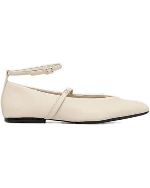 ARMANI EXCHANGE Ankle-Strap Pointed-Toe Flats - White
